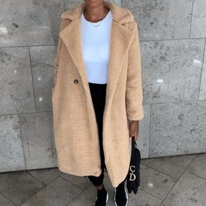 Camel Teddy Long Coat